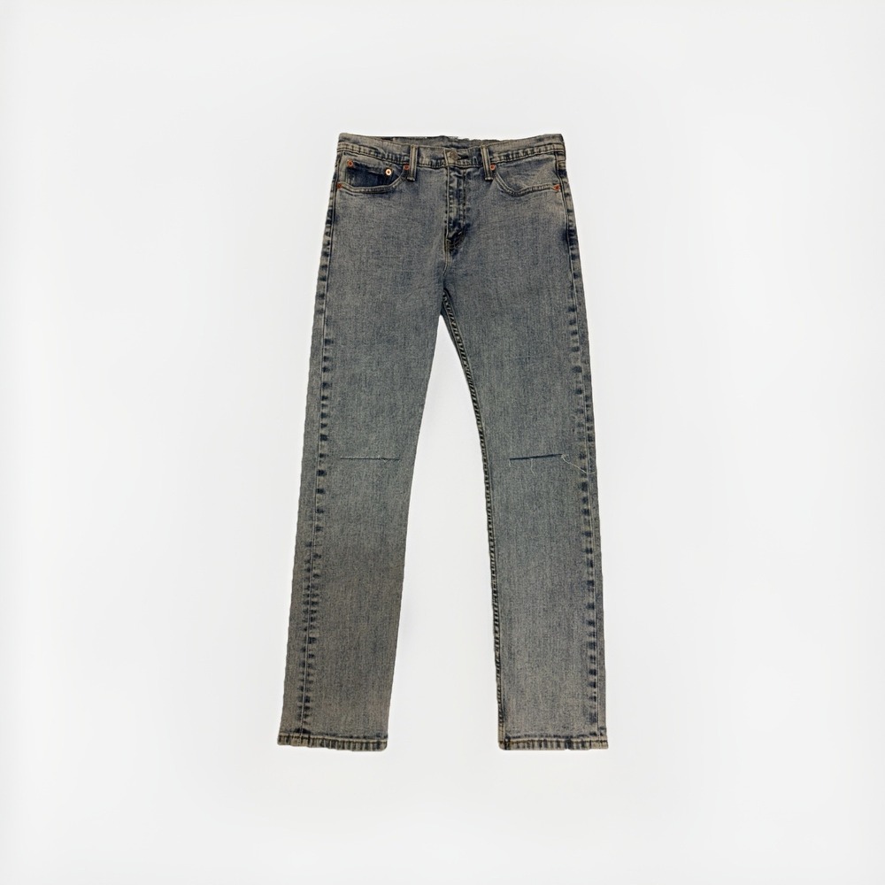 Levi Strauss & Co SAMPLE 505 light blue jeans, cut out knees, men's 32x32